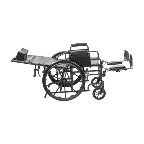 Drive Medical SSP18RBDDAV Silver Sport Full-Reclining Wheelchair, Desk Arms, 18" Seat